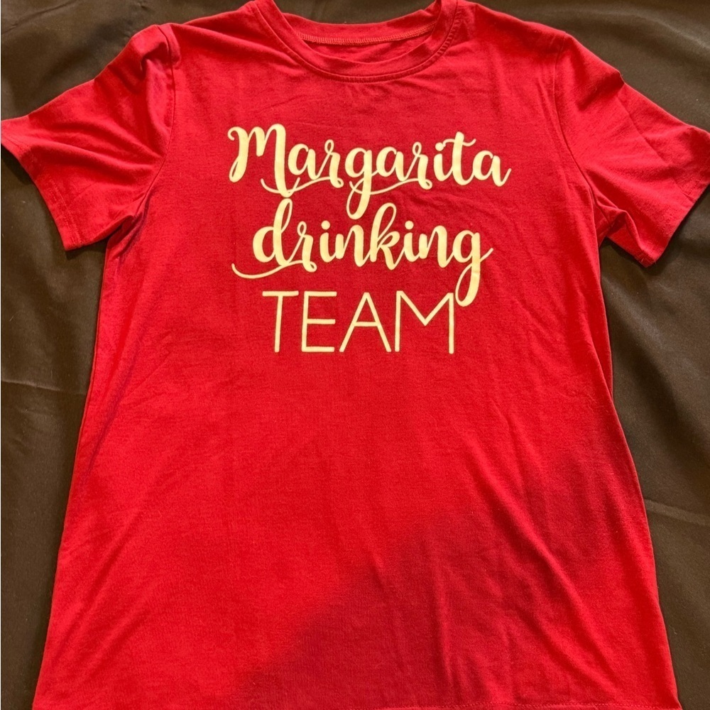 Dark Red Graphic Tee - Margarita Drinking Team - Picture 2 of 4